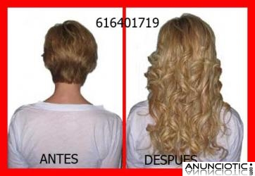 Oferta, pongo extensiones queratina pelo natural incluido a 1,5� c/u.zaragoza