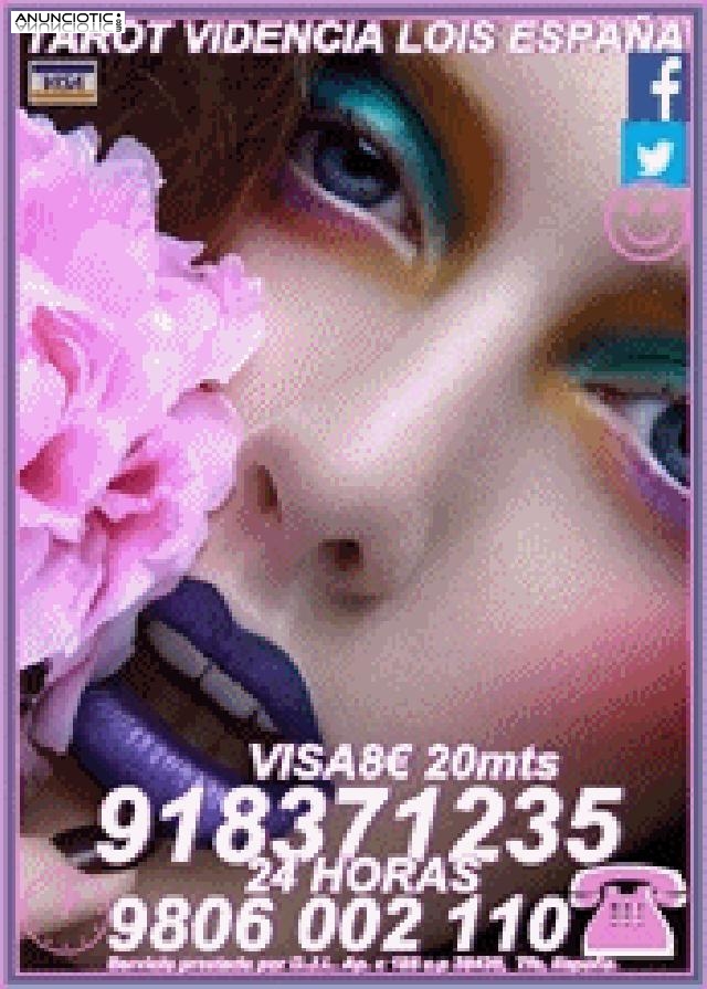 Tarot economico Lois Visa 918 371 235 desde 5� 15mtos, las 24 hor